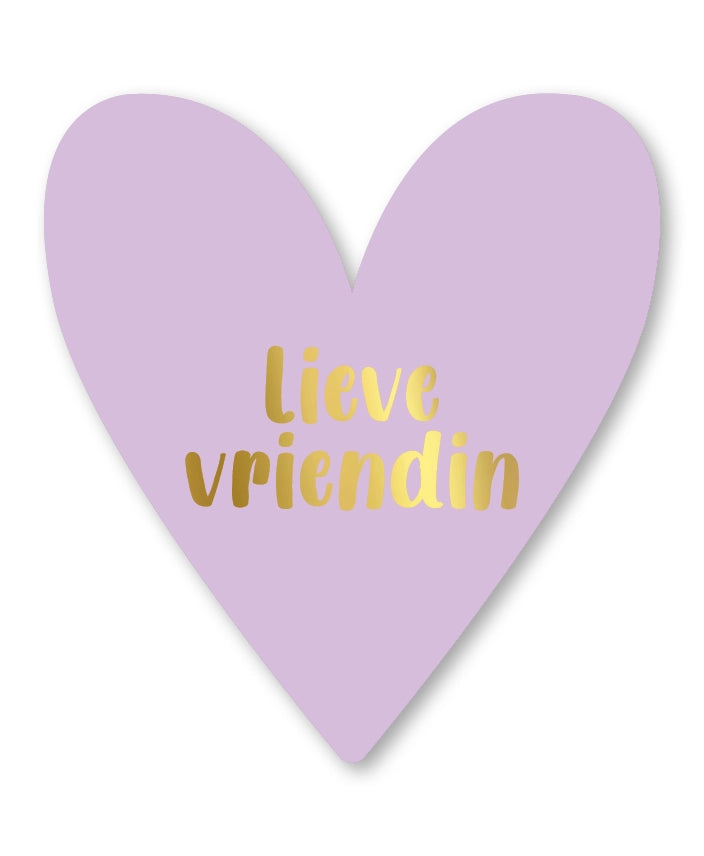 Wenskaarten - Lieve vriendin (Hartvorm)
