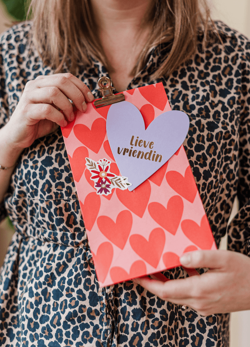 Wenskaarten - Lieve vriendin (Hartvorm)