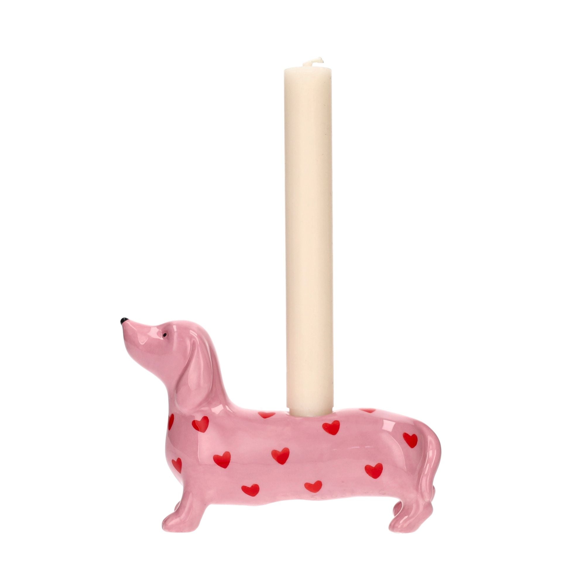 Teckel Kandelaar - roze