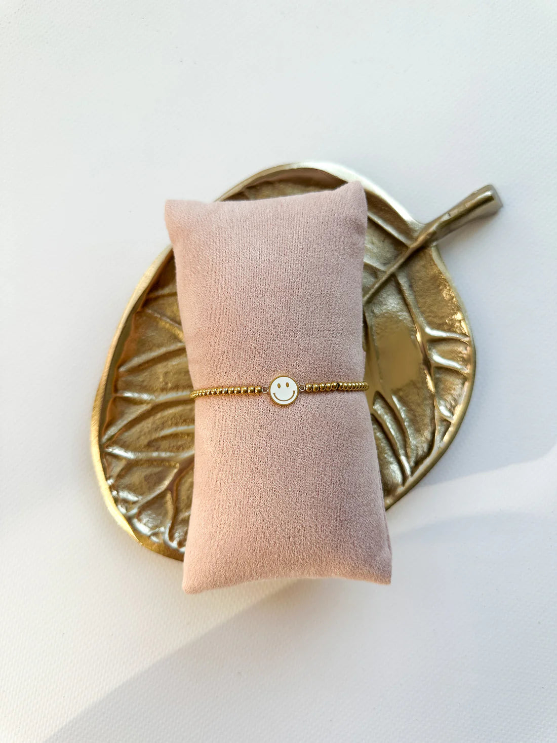 Armbandje Smiley - wit