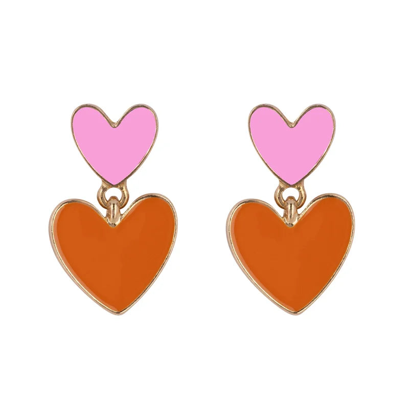 Ruby & Rose Oorbellen - roze/oranje