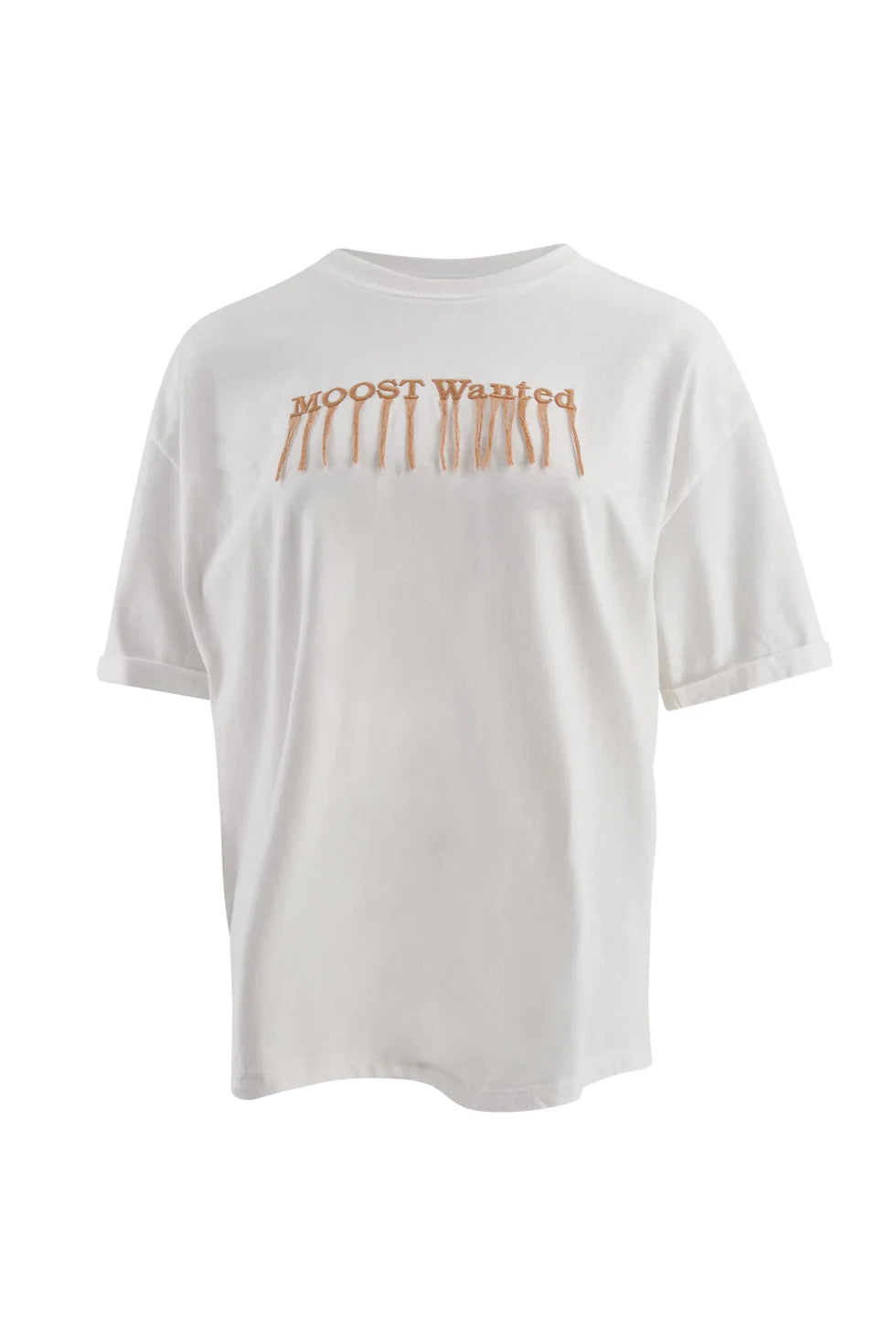 Skye Fringe Tshirt - off white