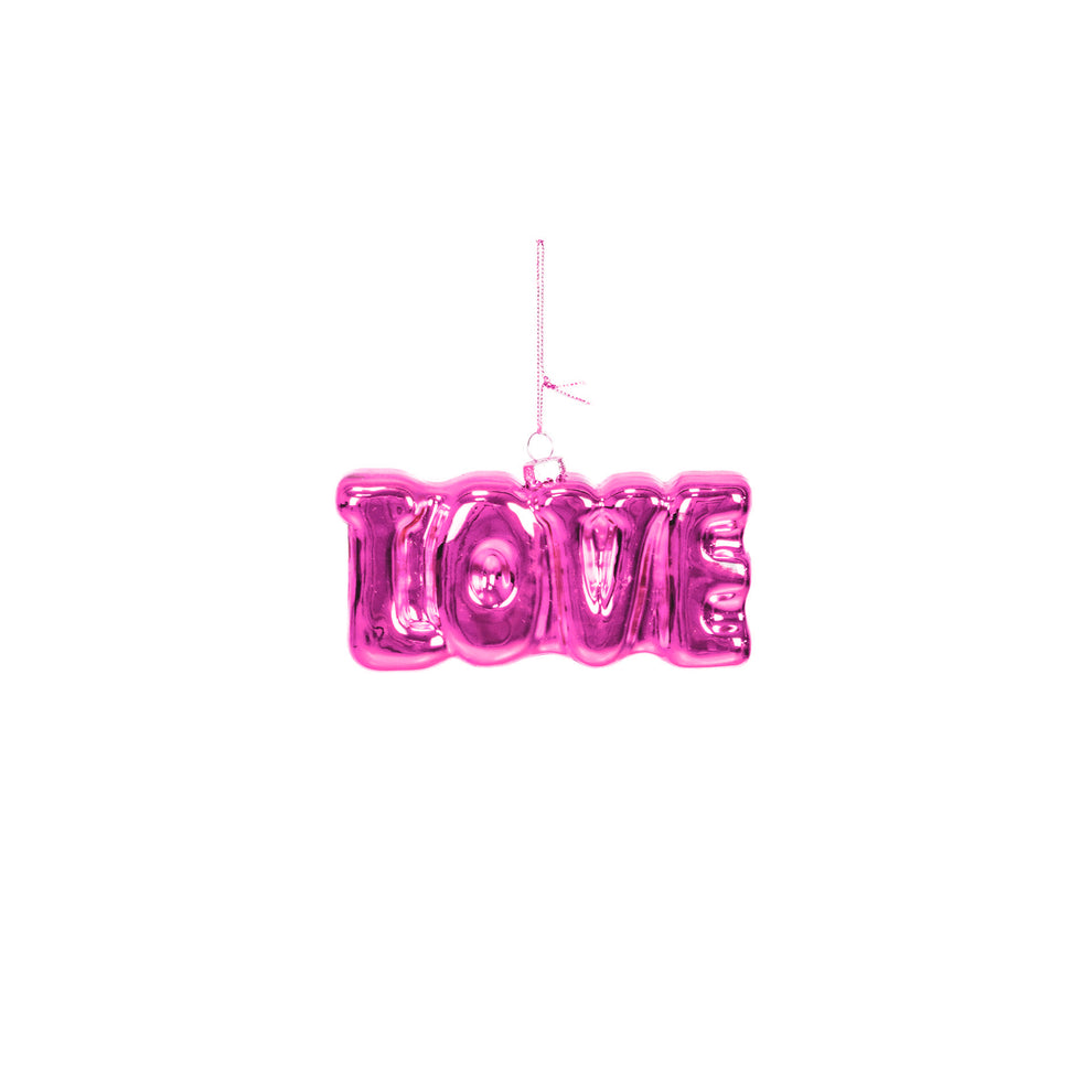 Kersthanger LOVE - roze