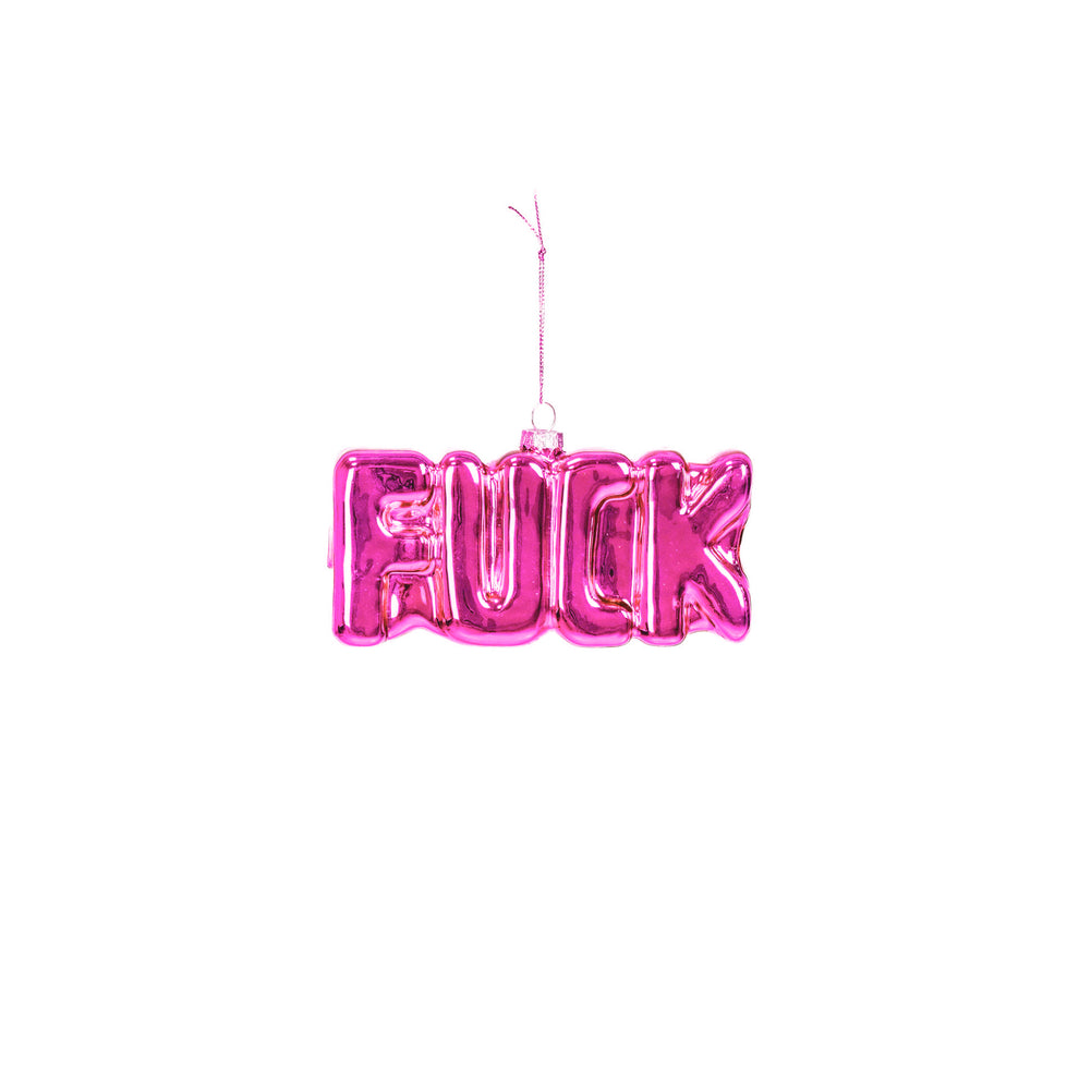 Kersthanger FUCK - roze