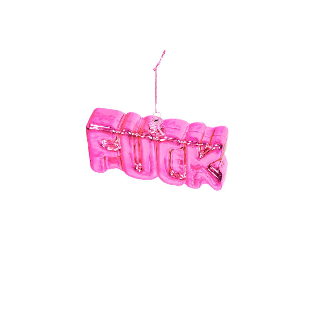 Kersthanger FUCK - roze