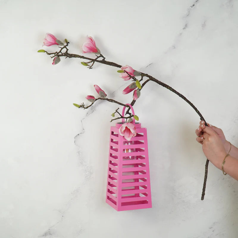 Lamp- Lantaarn/ Windlicht Solar - Roze