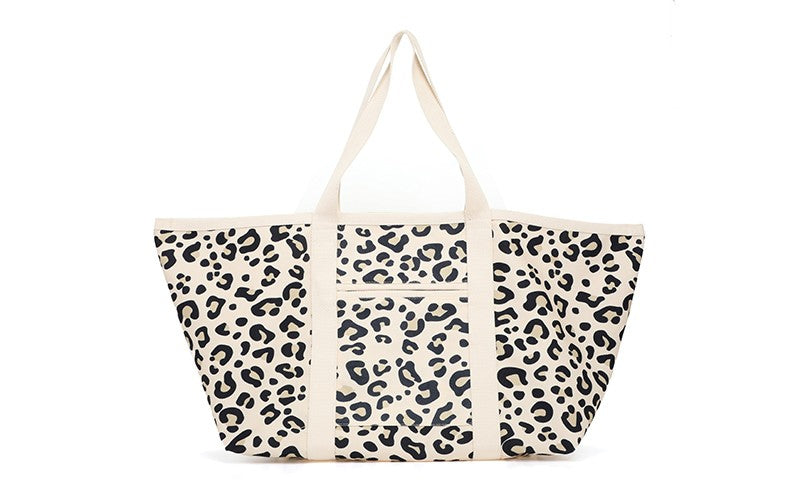 Natural panter schoudertas / shopper Bali