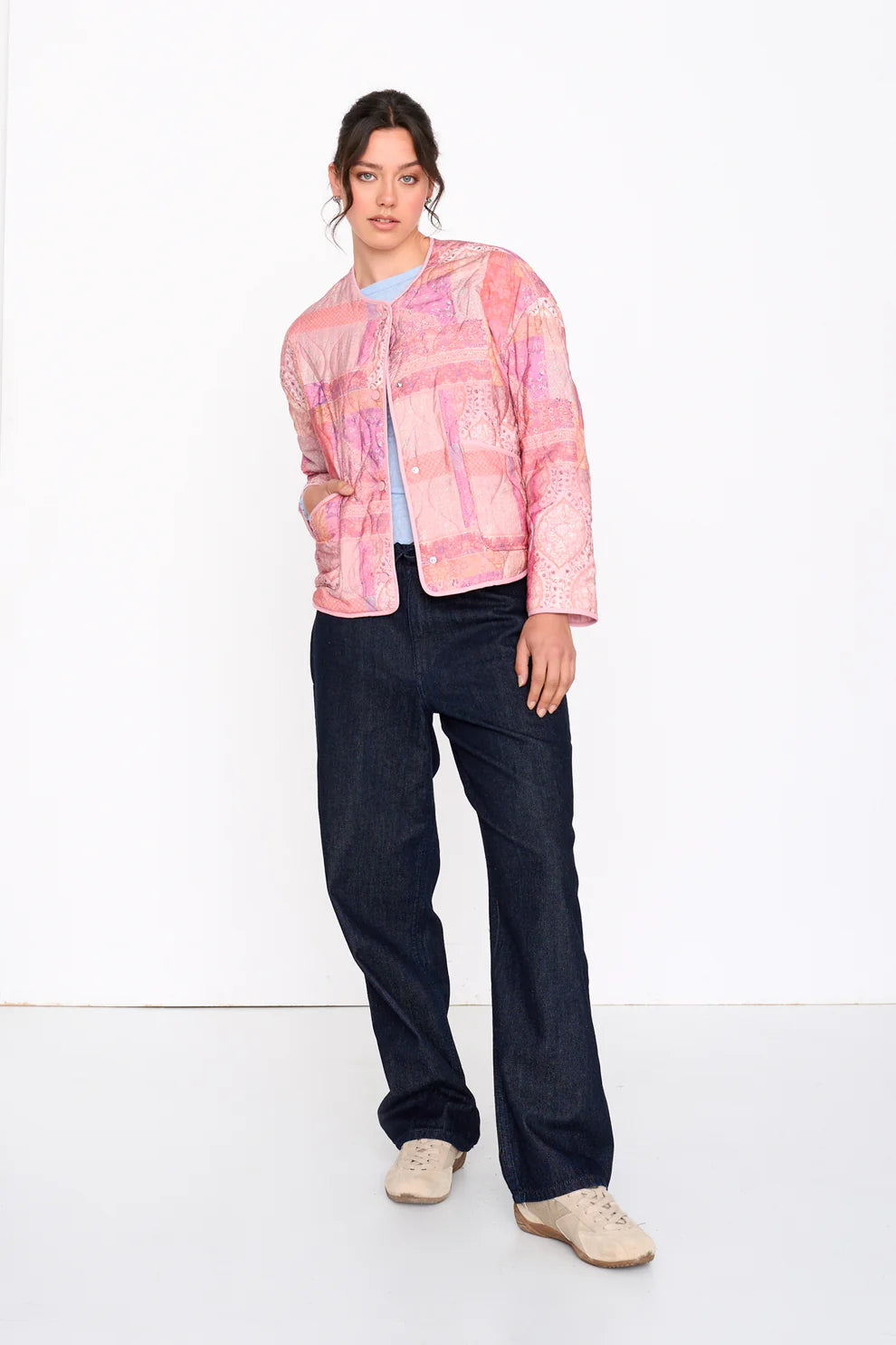 24c Patchwork Jasje - roze print