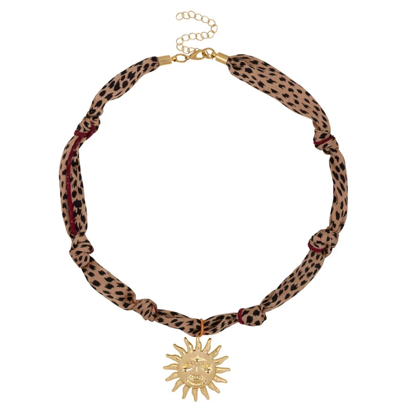 Juna Necklace - cheeta red