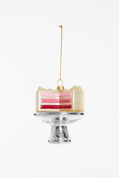 Kerstornament Gender reveal taart - roze