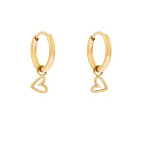 Oorbellen Tilted Open Heart