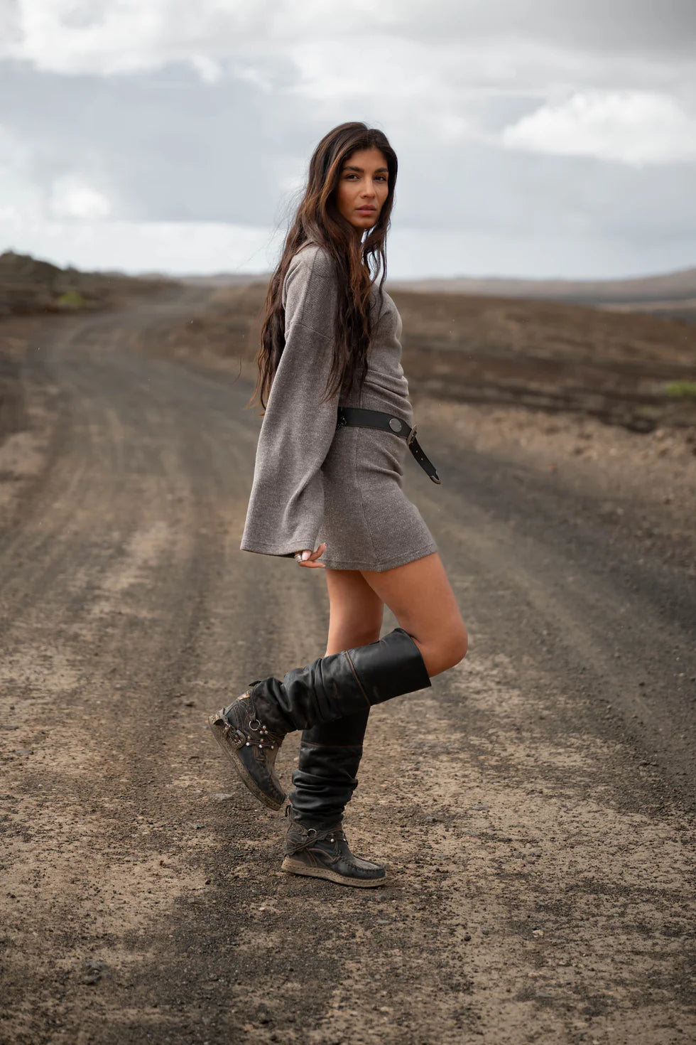 Moostwanted Jurk Jaida - grey melange