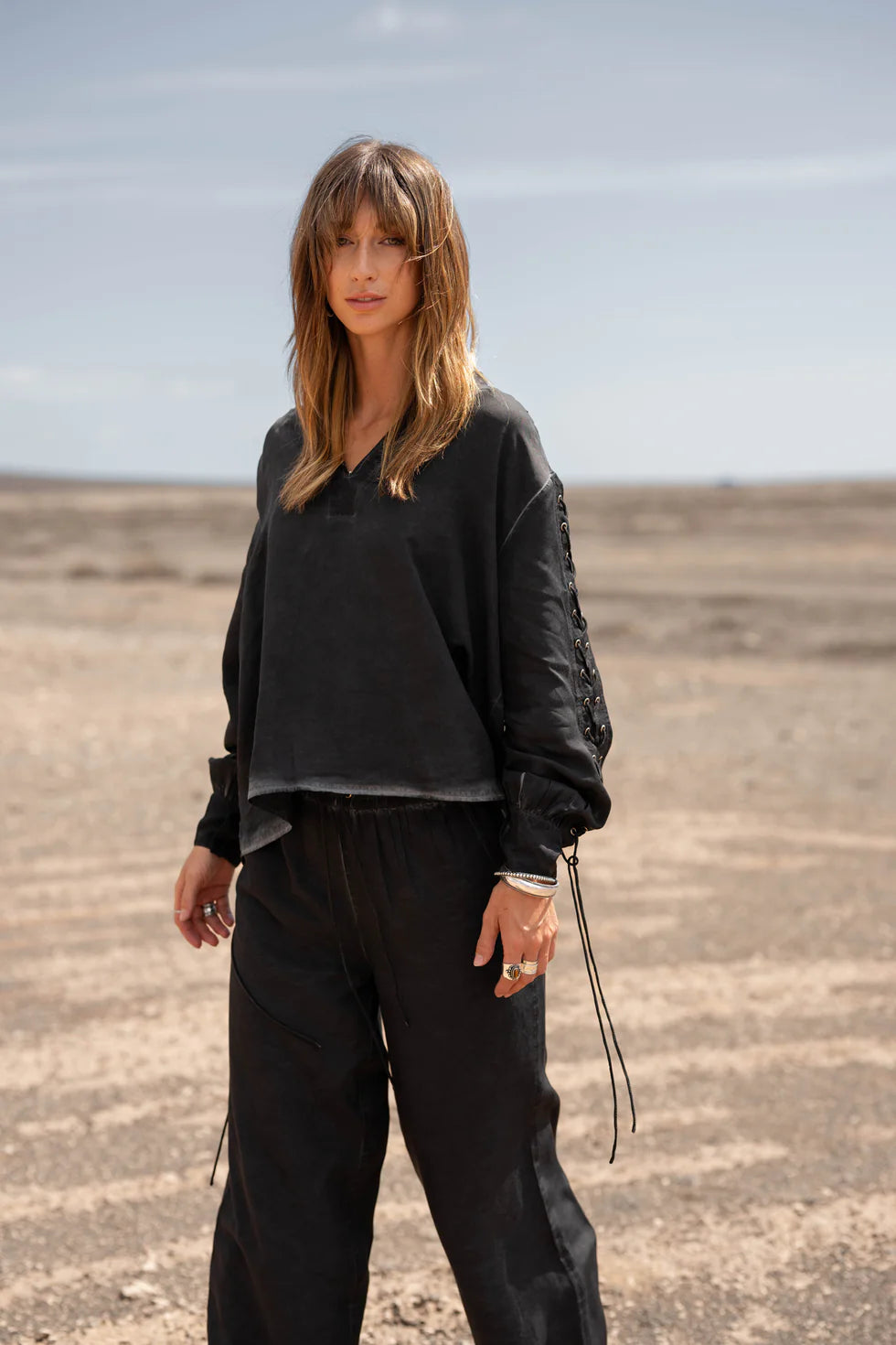 Moostwanted Blouse Chloe - black washed