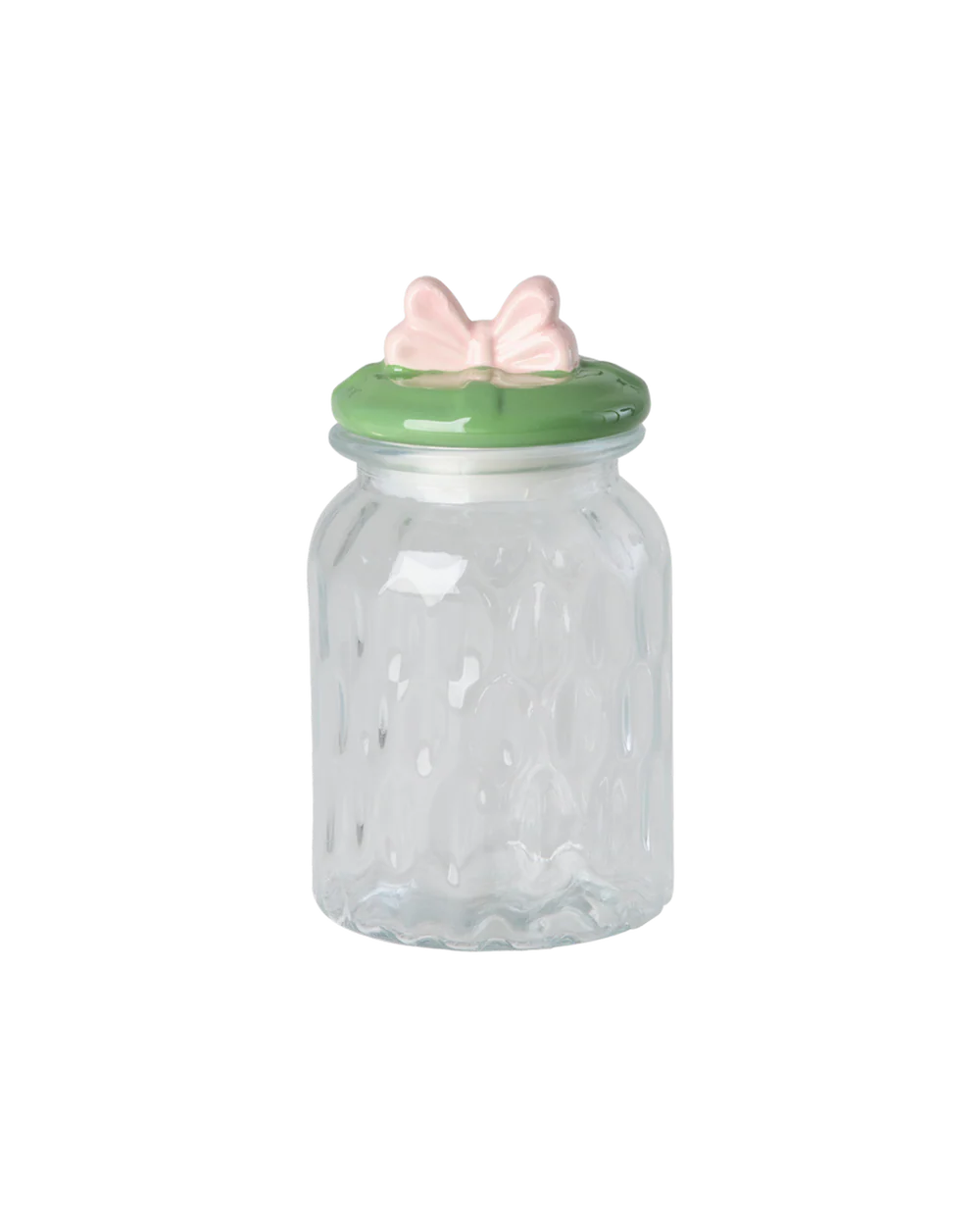 Middelgroot Strik Glas Pot - Groen