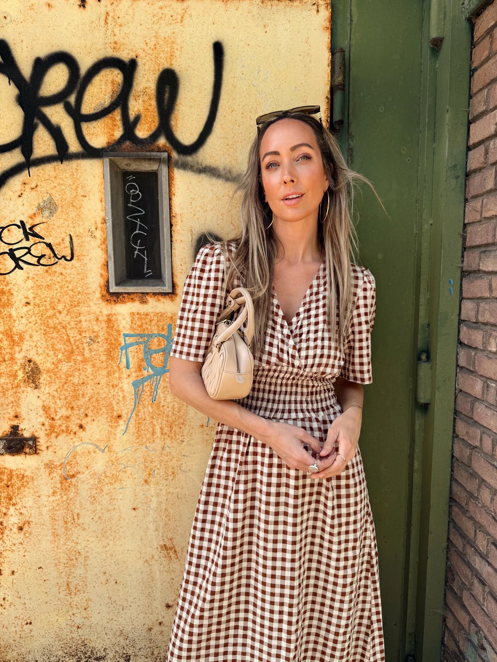 Daisy Jurk Ruit - bruin