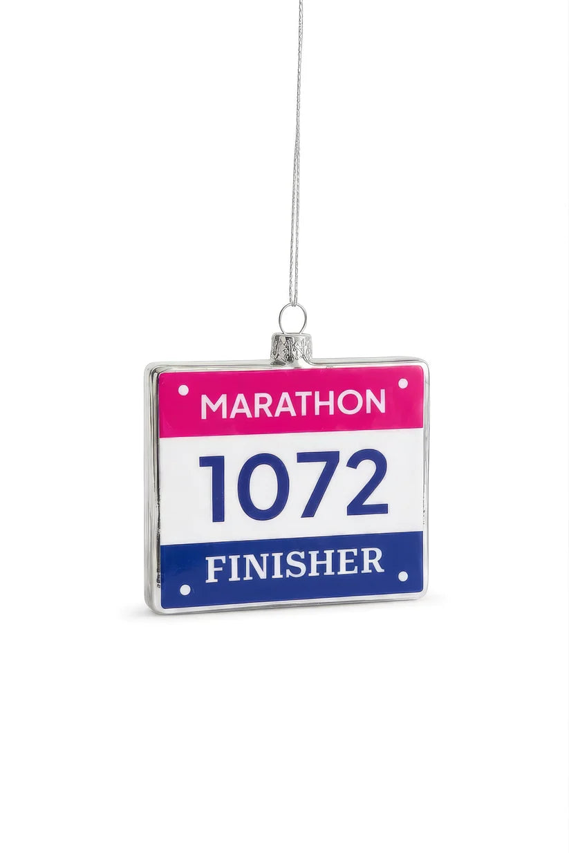 Kerstornament Marathon Startnummer