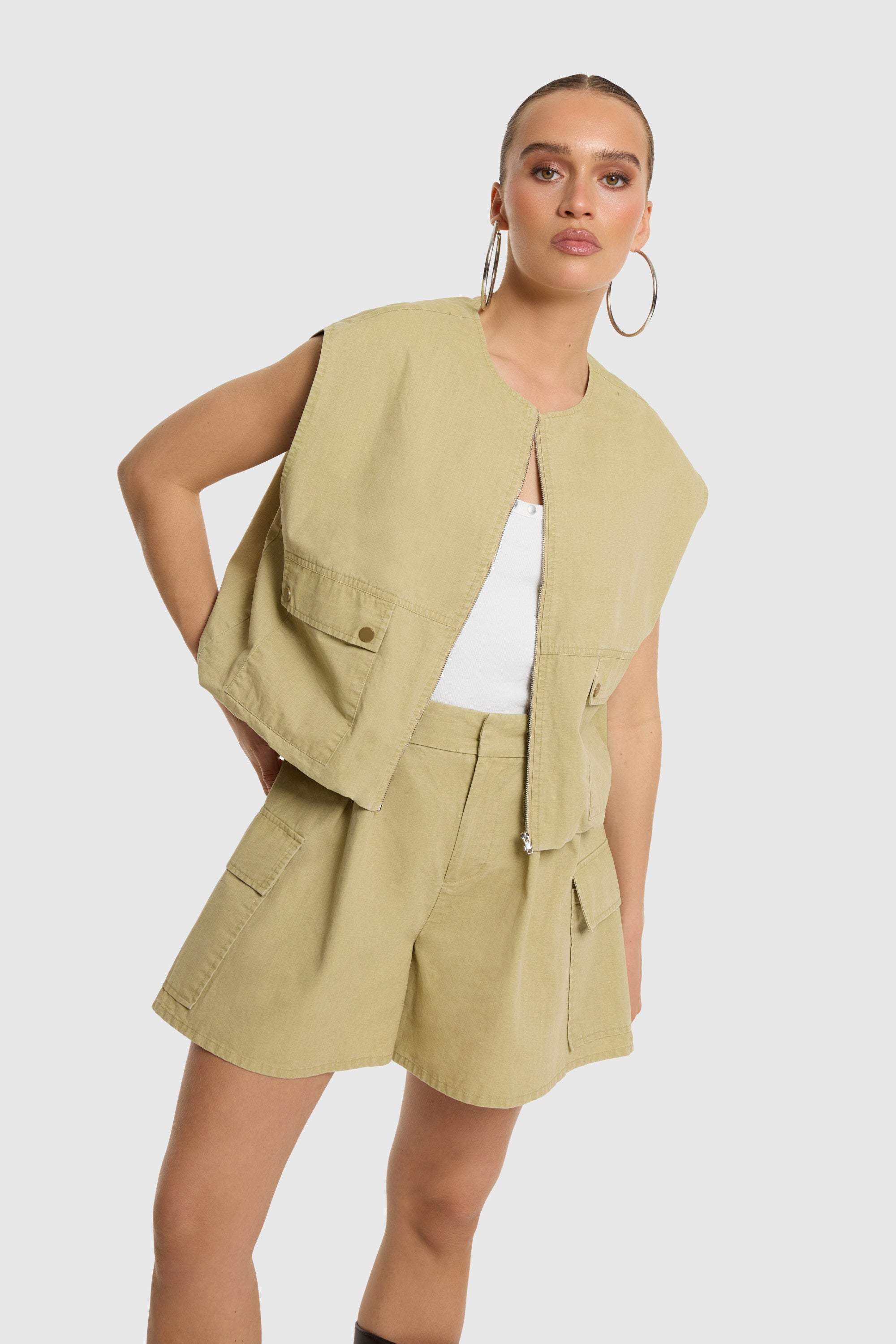 Cargo Gilet Noa - sand