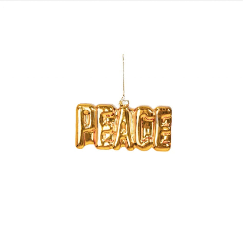 Kersthanger PEACE - goud