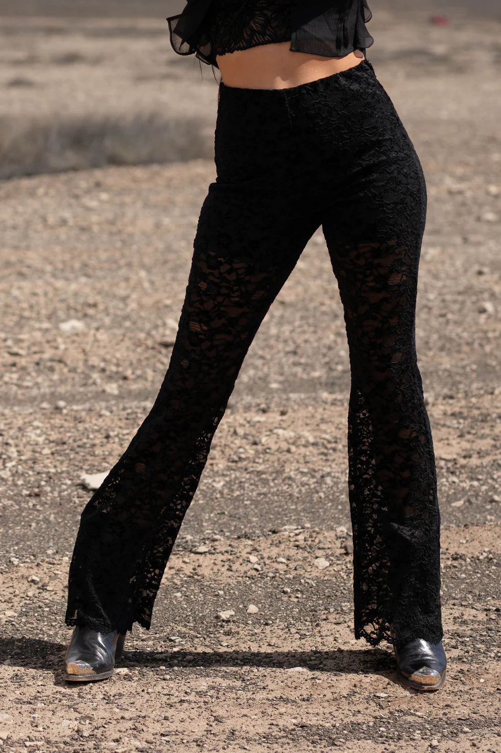 Moostwanted Broek Suze - zwart kant