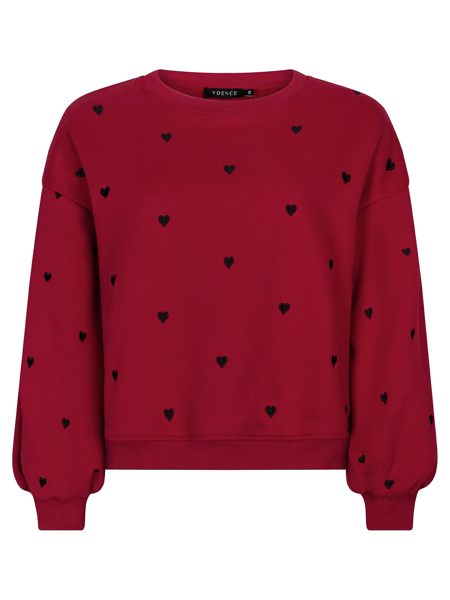 Ydence Sweater Hearts - red/black
