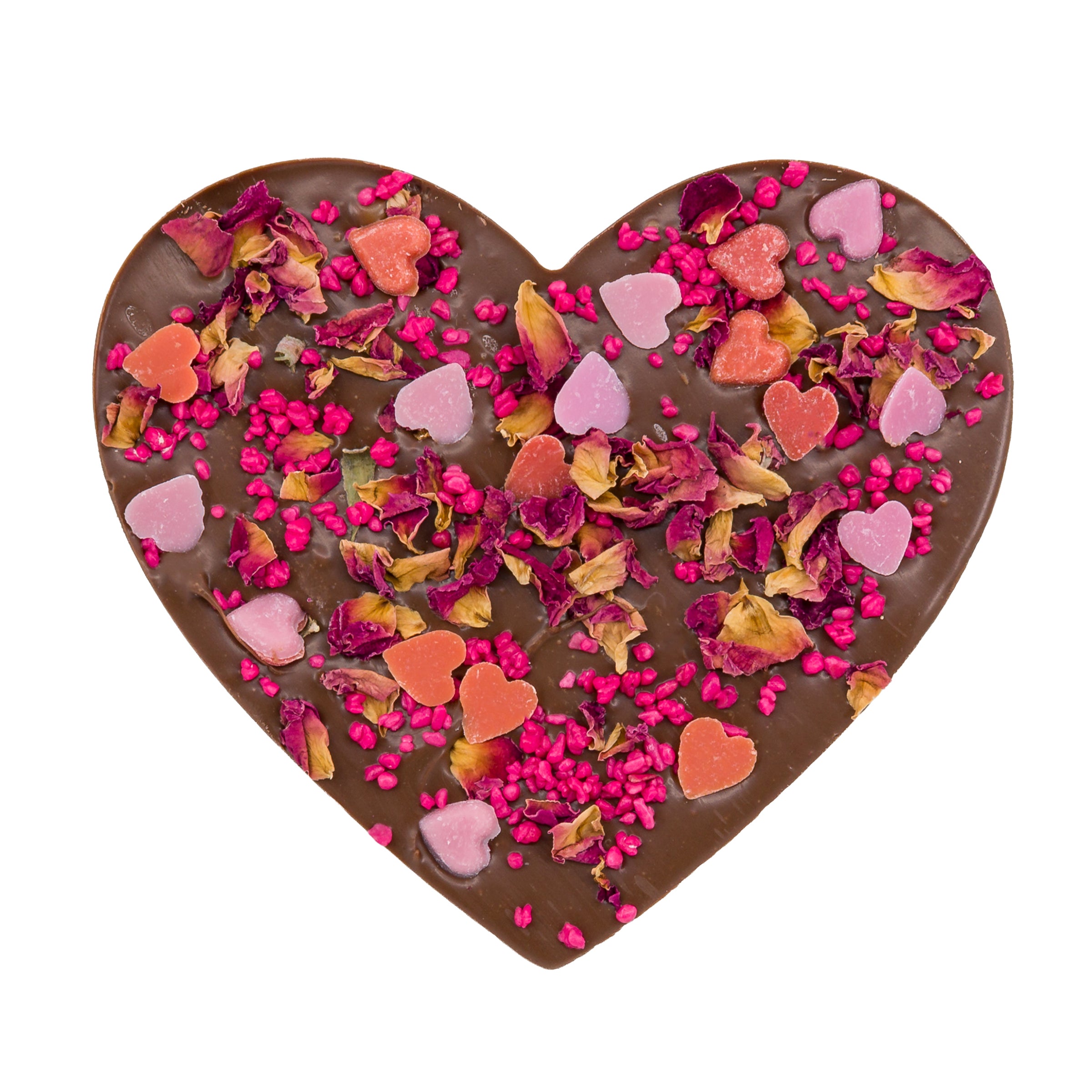 Valentijn Hart Melk Chocolade Rozen & Hartjes – 110g