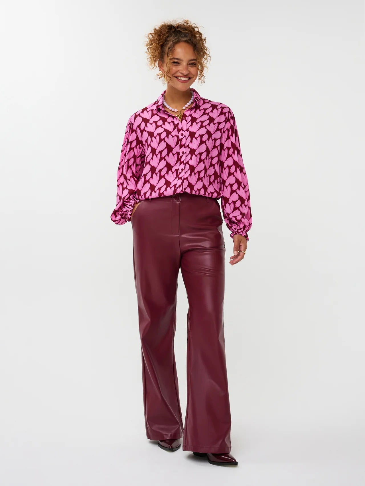 Ydence Blouse Alyssa - pink flower