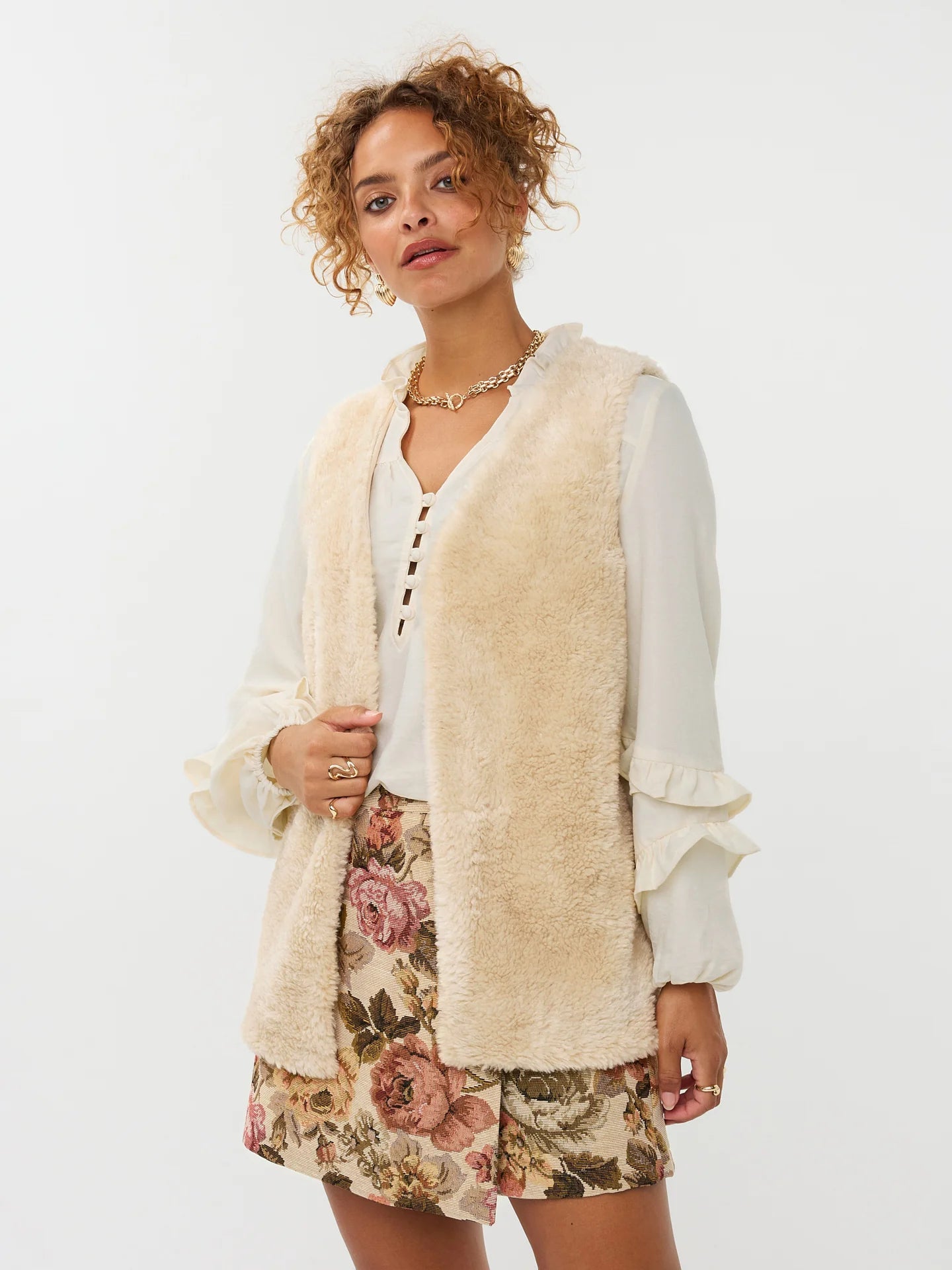 Ydence Gilet Sascha - ecru