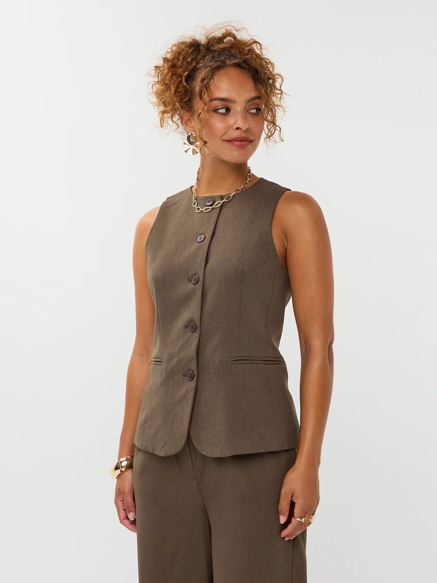 Ydence Gilet Mellie - mud