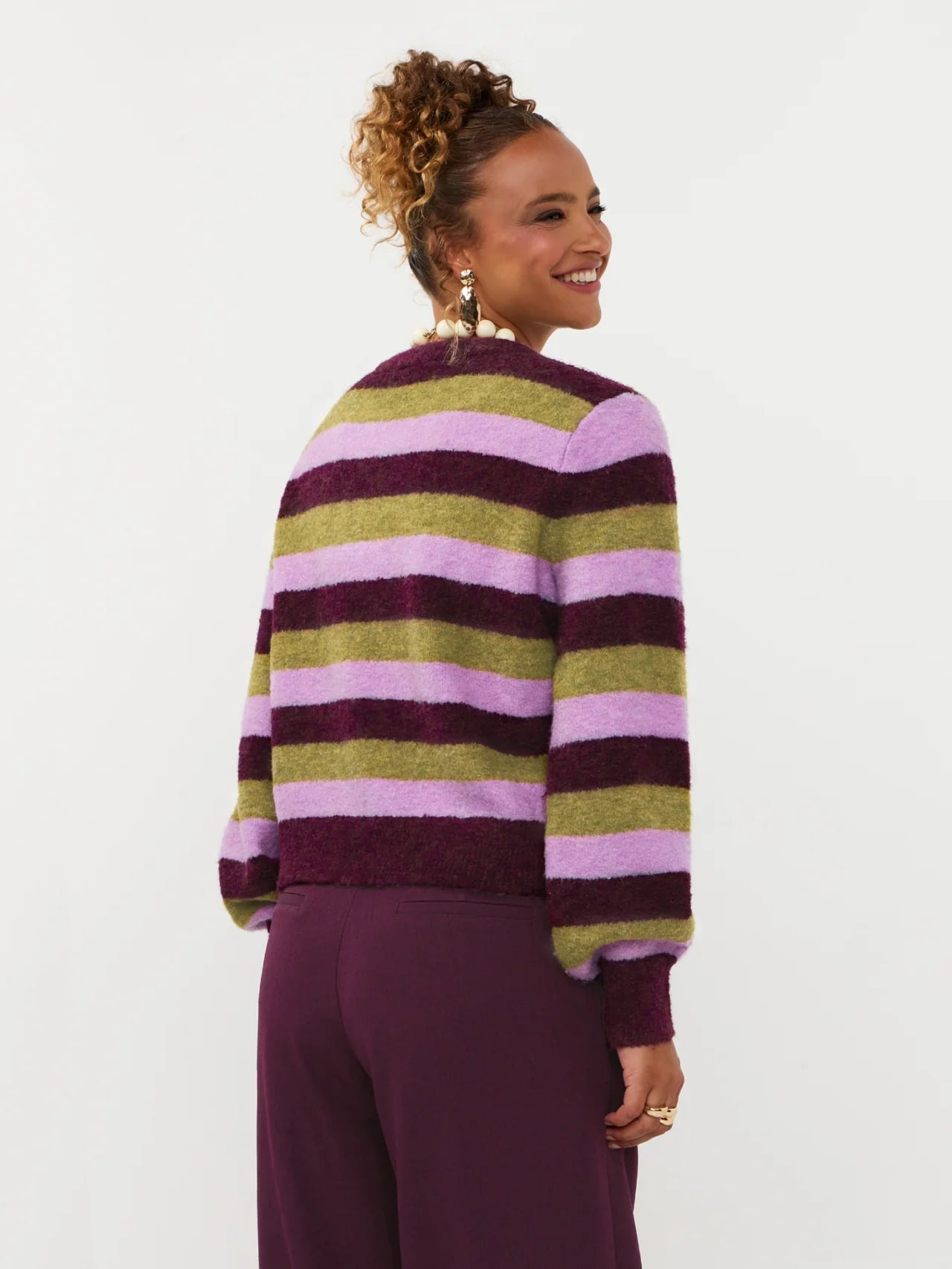 Knitted Sweater Aurora - aubergine