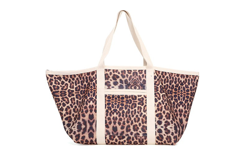Camel panter schoudertas / shopper Bali