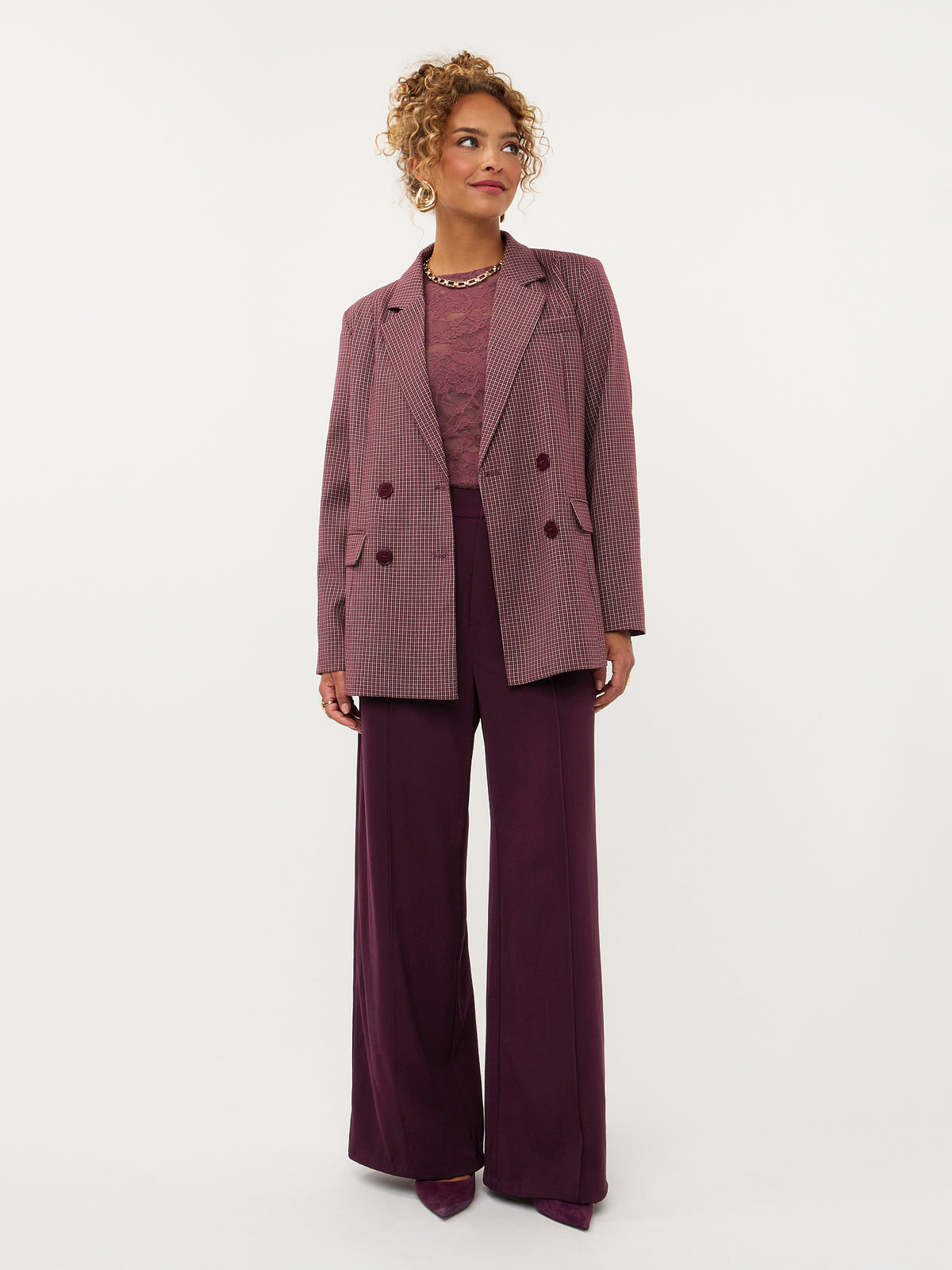 Blazer Nevessa- mauve check