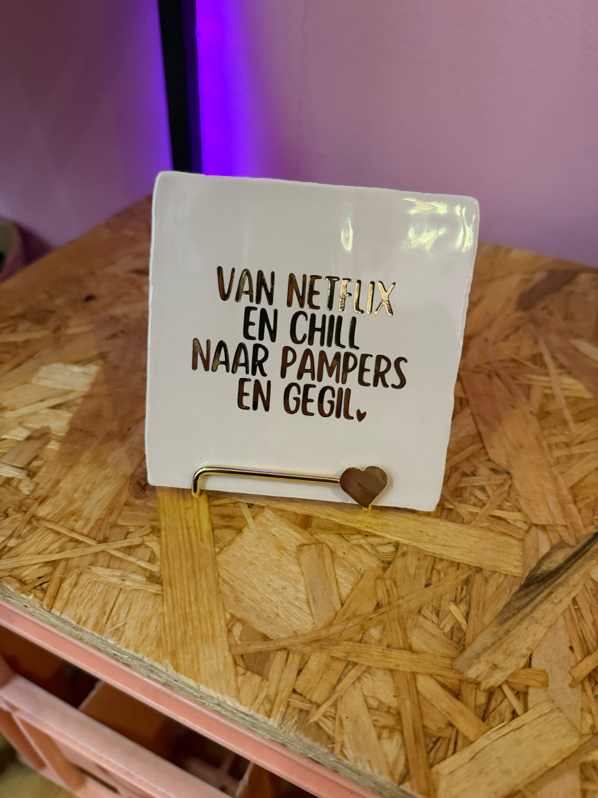 Tegeltje Van Netflix En Chill.... - wit