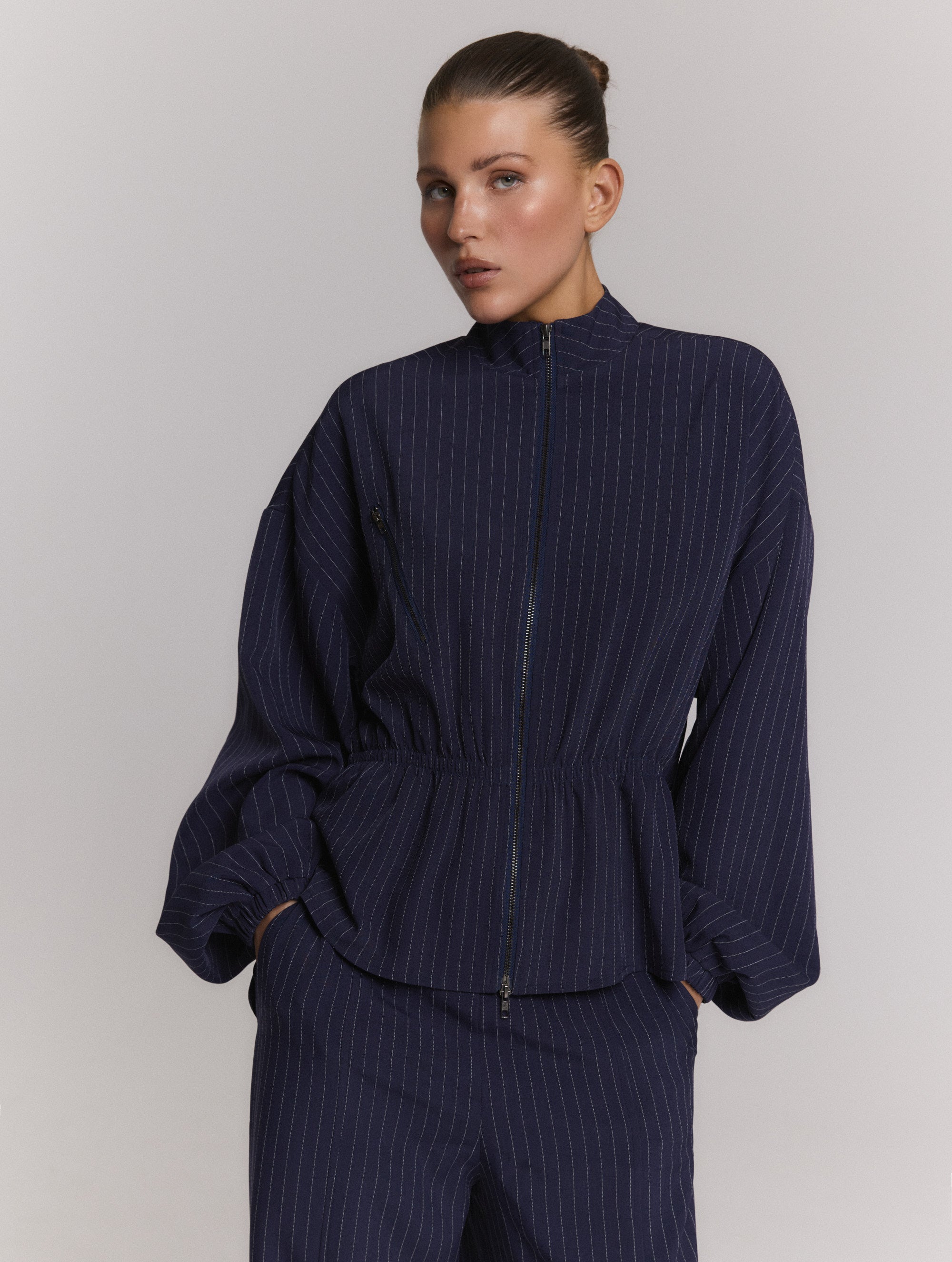 Balloon Sleeve Top Elysia - navy