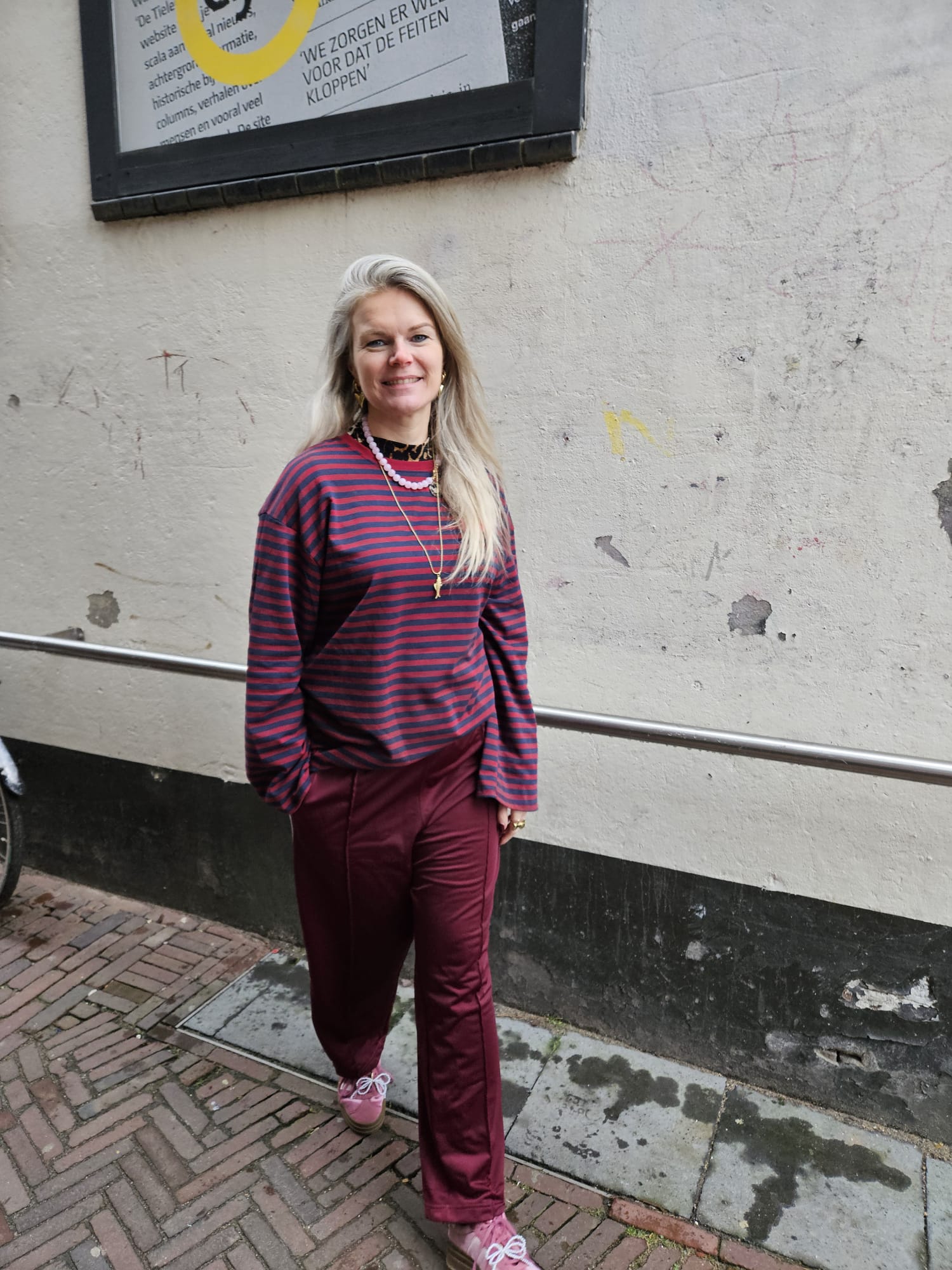 Top Nola - bordeaux/navy