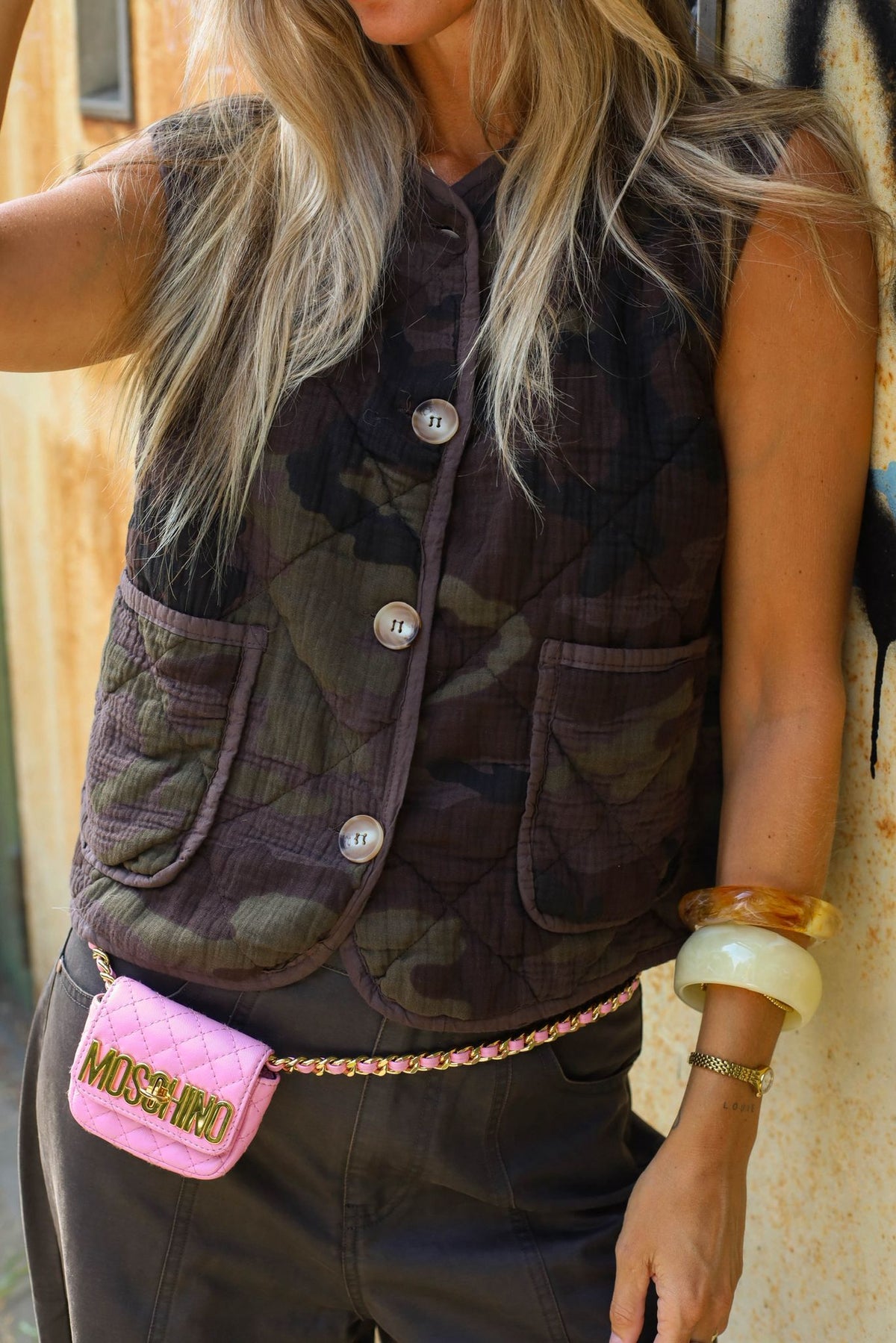 Gilet Camo - army print