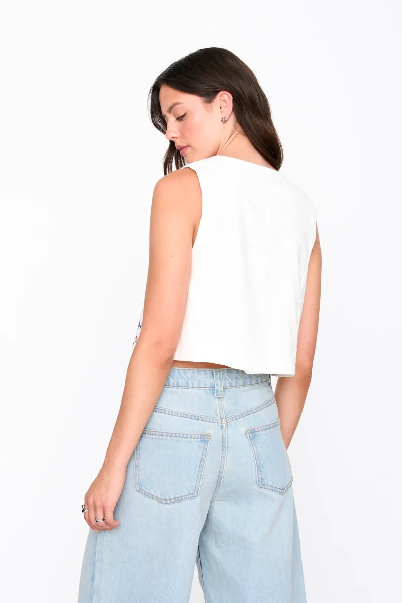 24C Gilet met Borduursels