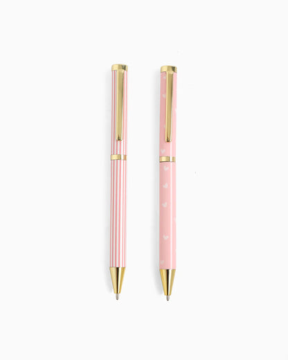 Pennenset | Pink Stripes &amp; Hearts