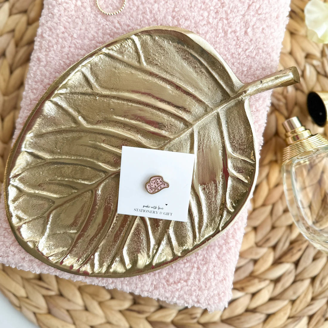 Pin/broche Mini Cowboy Hoed - roze