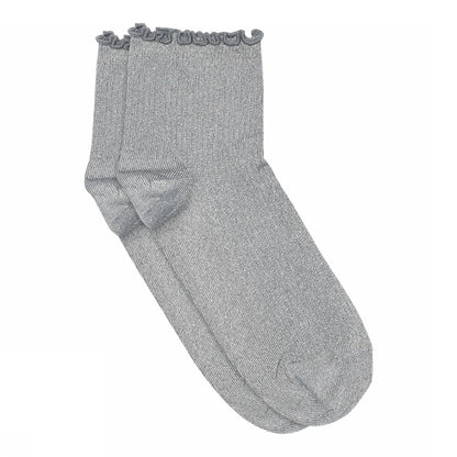 Lis Korte Glitter Sokken - stone blue