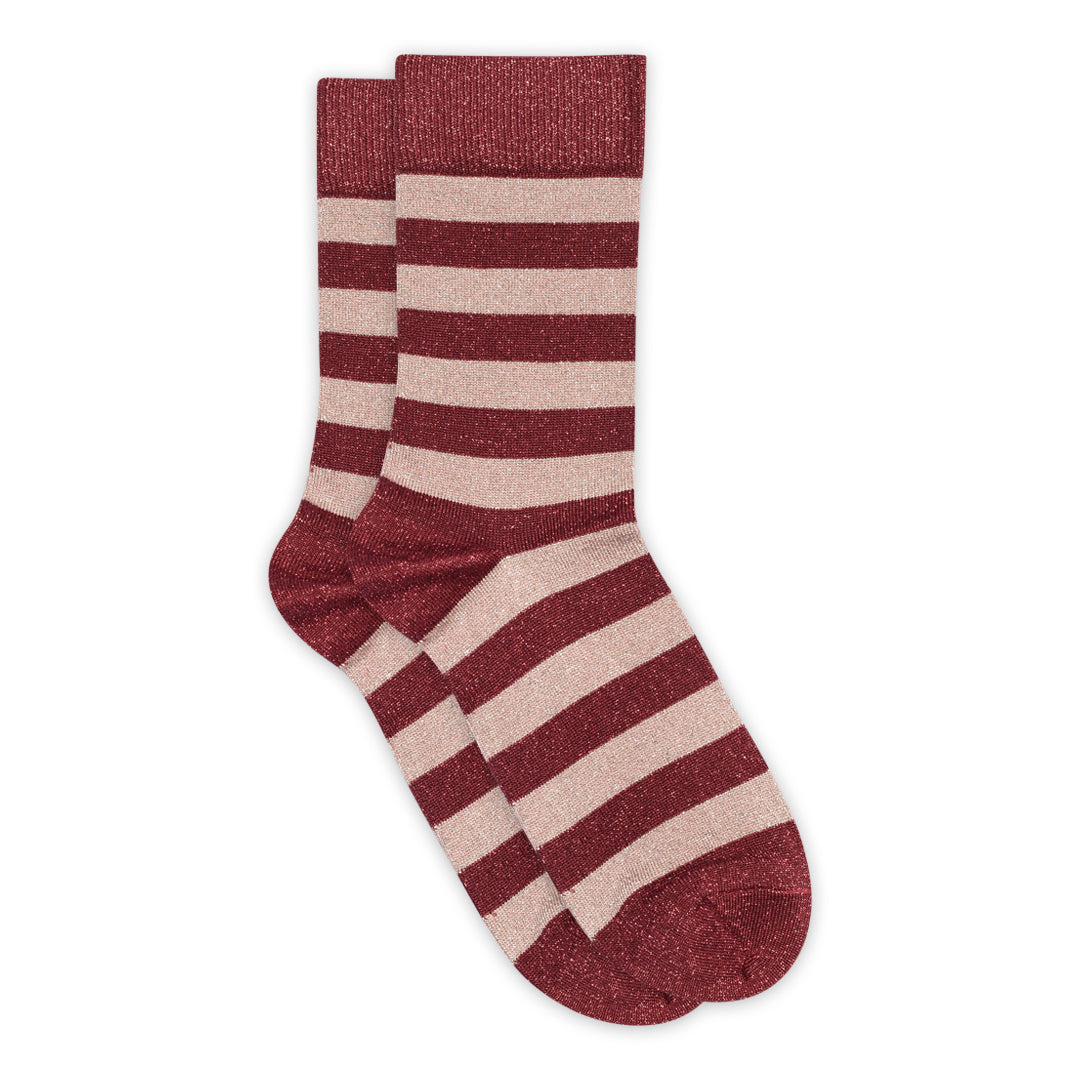 Mp Sokken Mathilde Glitter - wine red