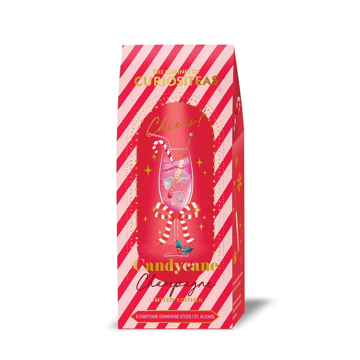 Candycane Champagne Drinks Sticks (6 in one box)