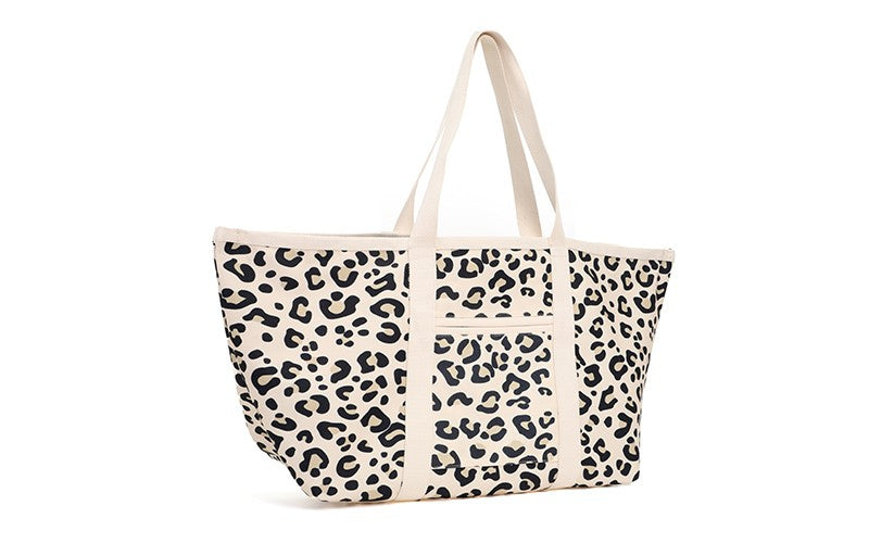 Natural panter schoudertas / shopper Bali