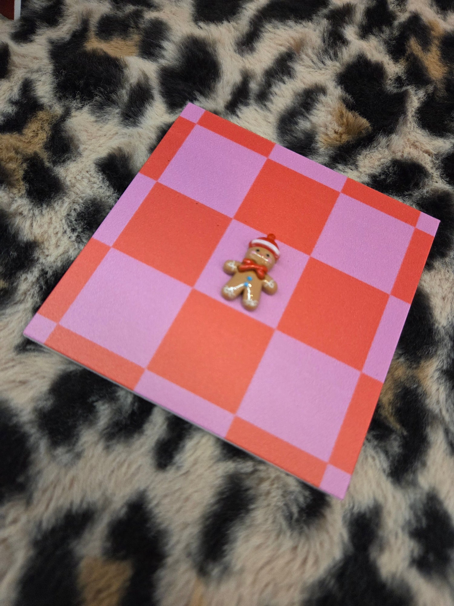 Forex Tegeltje Gingerman - rood/roze