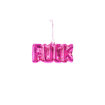 Kersthanger FUCK - roze