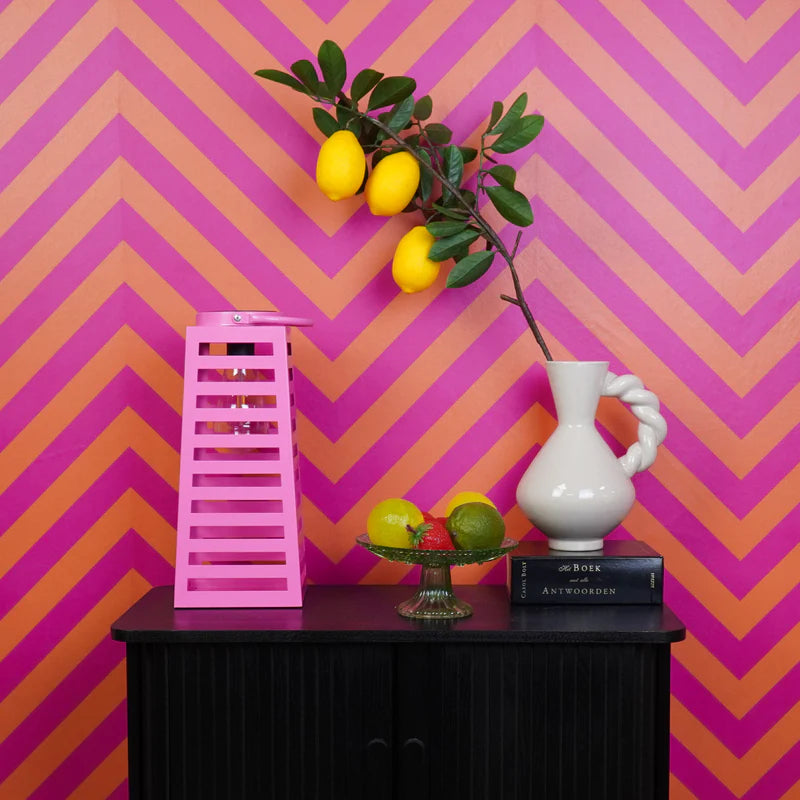 Lamp- Lantaarn/ Windlicht Solar - Roze