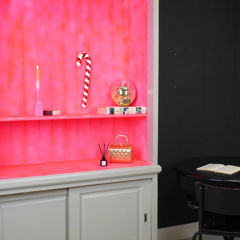 Kerstversiering - Zuurstok - Kunststof - Rood/ Wit - 11x3x42 cm