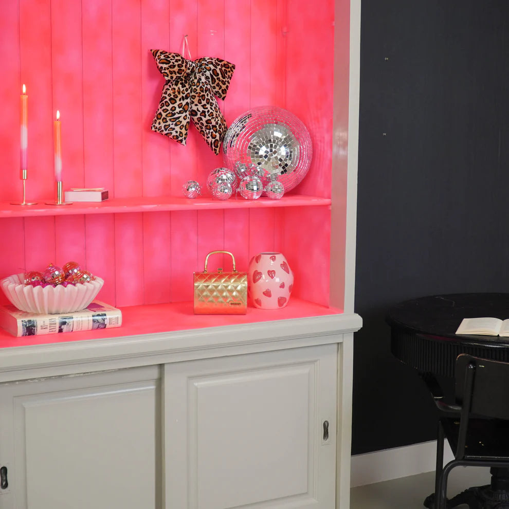 Kerstdecoratie Strik - panterprint