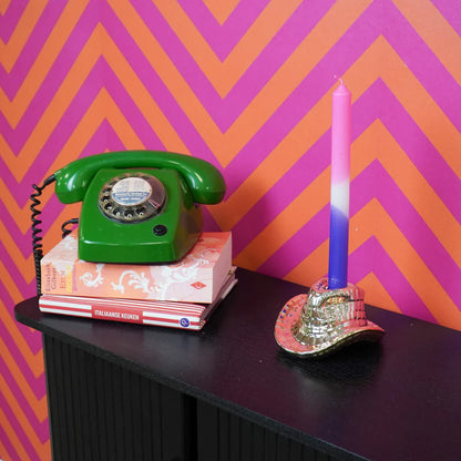 Kandelaar Cowboyhoed Goud- 13,5x11x7 cm