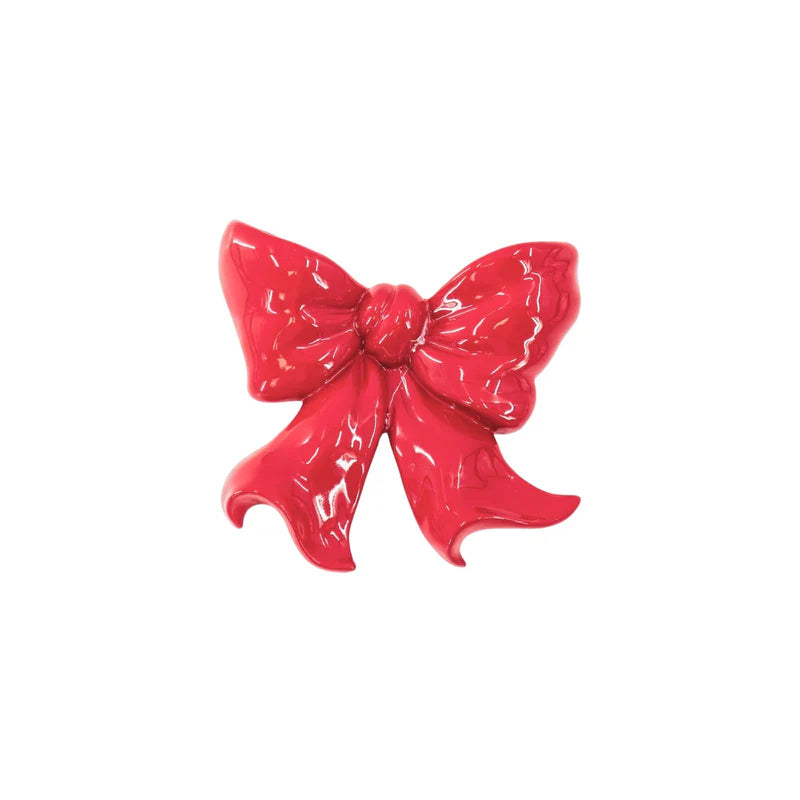 Vaas- Muurvaas Strik- Keramiek- Rood- 19x18,5x5,5cm