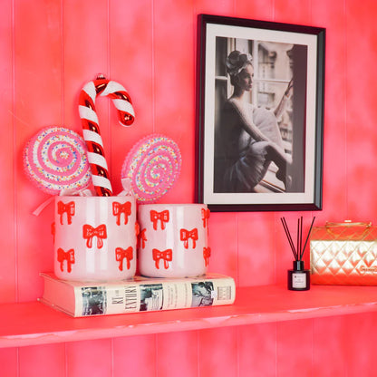 Pot Strikjes - Roze/Rood - 12.5x12.5x13 cm